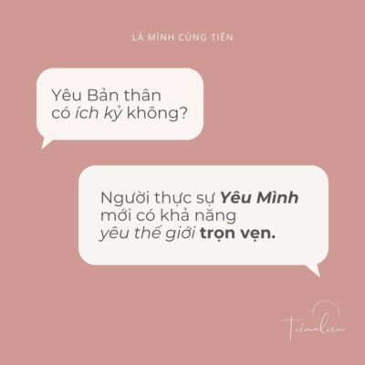 Yêu bản thân có ích kỷ không?