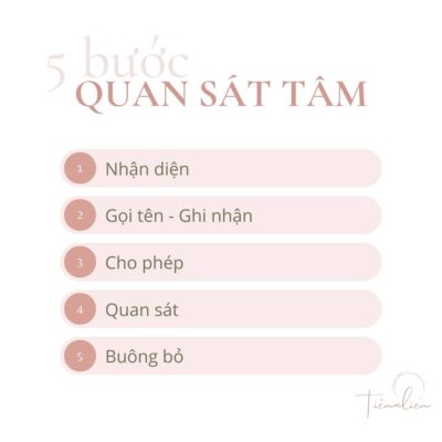 5 bước quan sát Tâm